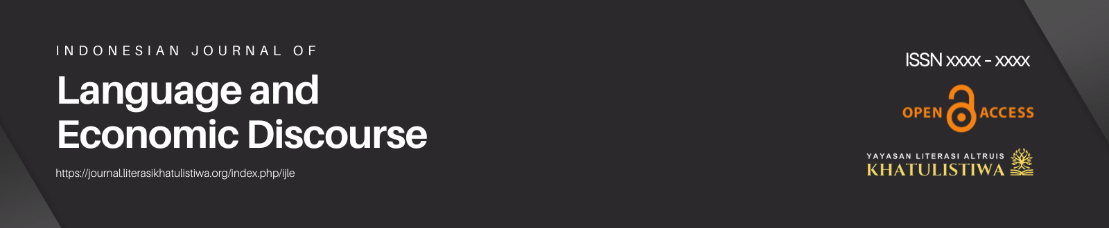 Indonesian Journal of Language and Economic Discourse